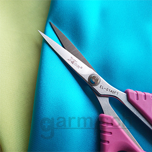 X'SOR EL-0140FT 典雅防布逃繡花剪 5 1/2" 防布逃細齒處理對於絲綢光滑布料剪裁尤其方便.